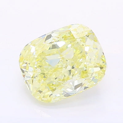 1.11 carat fancy light yellow cushion lab grown diamond VVS2 clarity