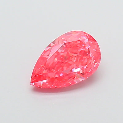 1.08 carat fancy vivid pink pear lab grown diamond VVS2 clarity