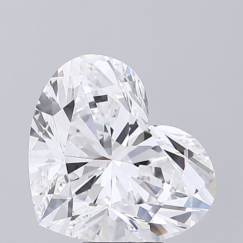 7.06 carat heart lab grown diamond E color VVS2 clarity