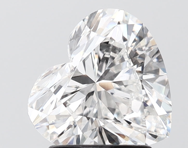 2.01 carat heart lab grown diamond E color VS2 clarity