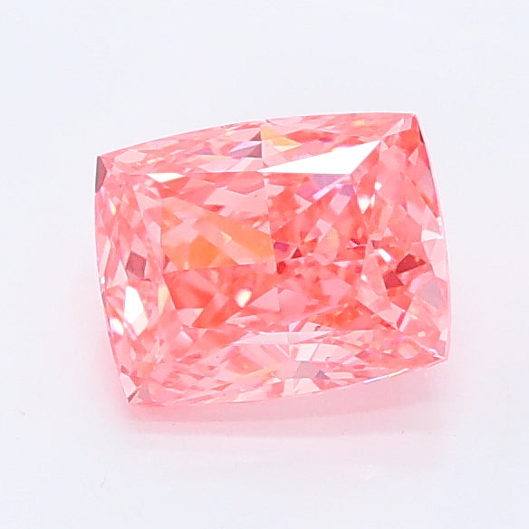 1.00 carat fancy vivid pink cushion lab grown diamond VS1 clarity