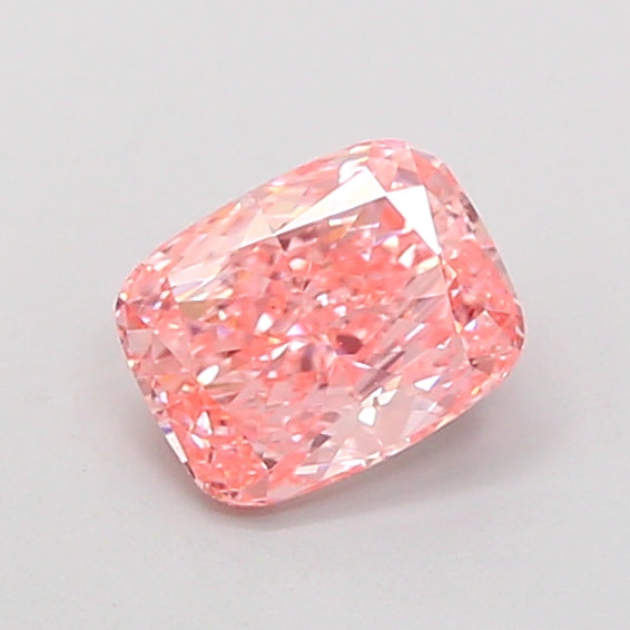0.81 carat fancy vivid pink cushion lab grown diamond VS1 clarity