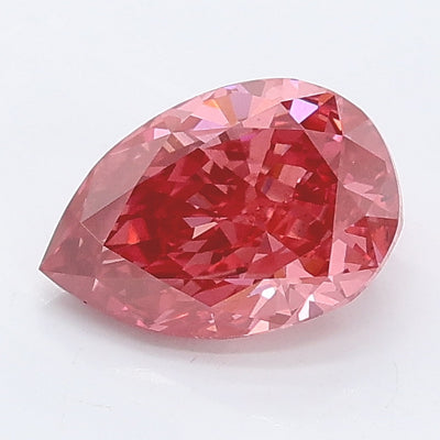 1.25 carat fancy vivid pink pear lab grown diamond VS2 clarity