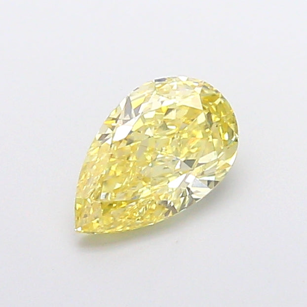 1.02 carat fancy intense yellow pear lab grown diamond VS1 clarity