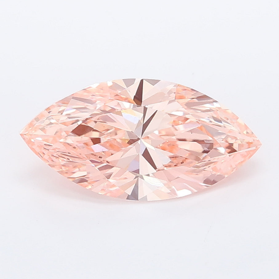 1.99 carat fancy vivid pink marquise lab grown diamond VS1 clarity