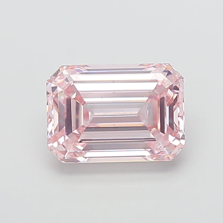 5.02 carat fancy intense pink emerald lab grown diamond VS1 clarity