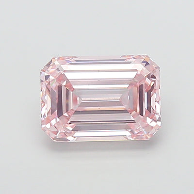5.02 carat fancy intense pink emerald lab grown diamond VS1 clarity