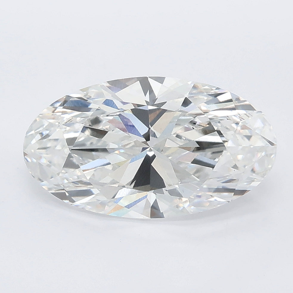 3.26 carat moval lab grown diamond E color VS1 clarity