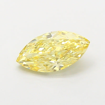 1.04 carat fancy intense yellow marquise lab grown diamond VVS2 clarity