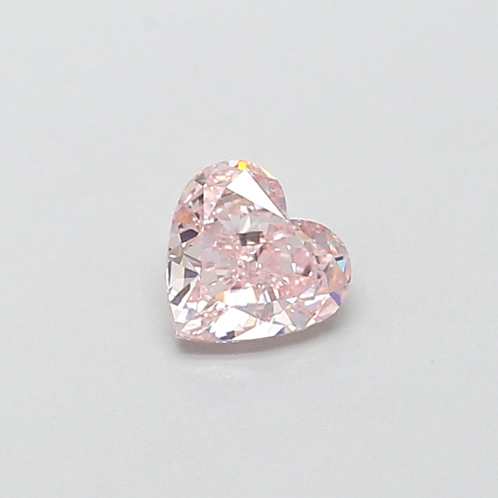 0.51 carat fancy pink heart lab grown diamond VS1 clarity