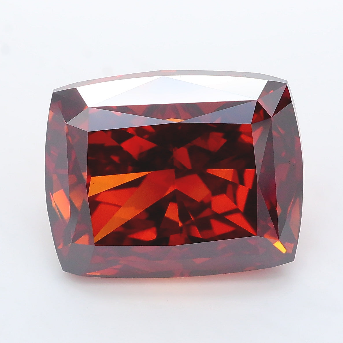10.21 carat fancy orangy brown cushion lab grown diamond VS1 clarity