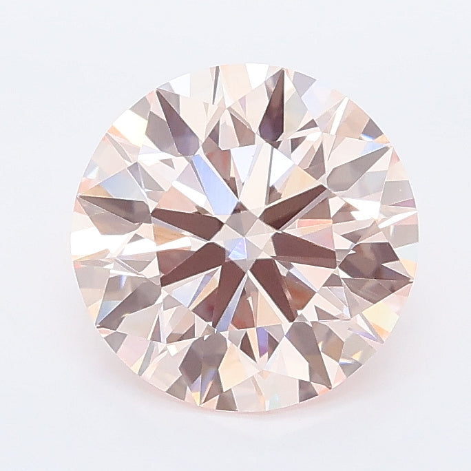2.02 carat fancy intense pink round lab grown diamond VVS2 clarity