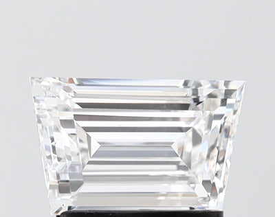 1.50 carat trapezoid lab grown diamond D color VVS2 clarity