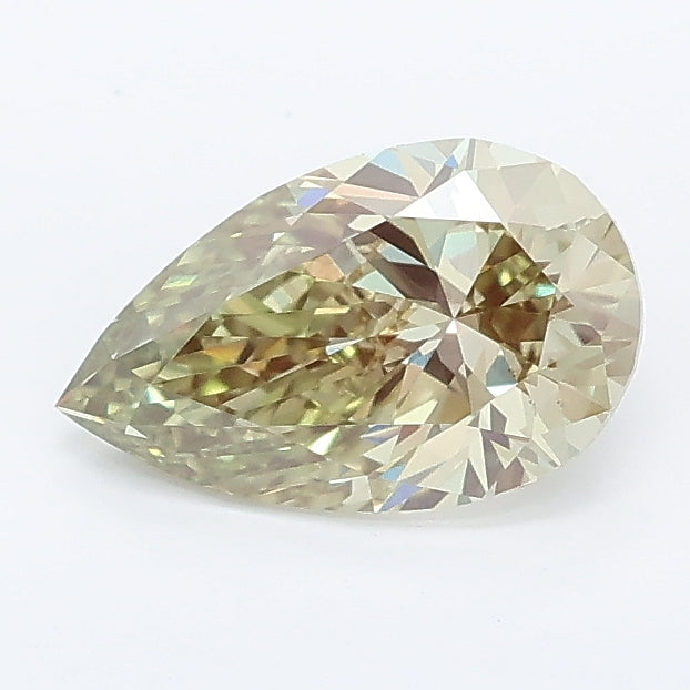1.00 carat fancy vivid green pear lab grown diamond VS1 clarity