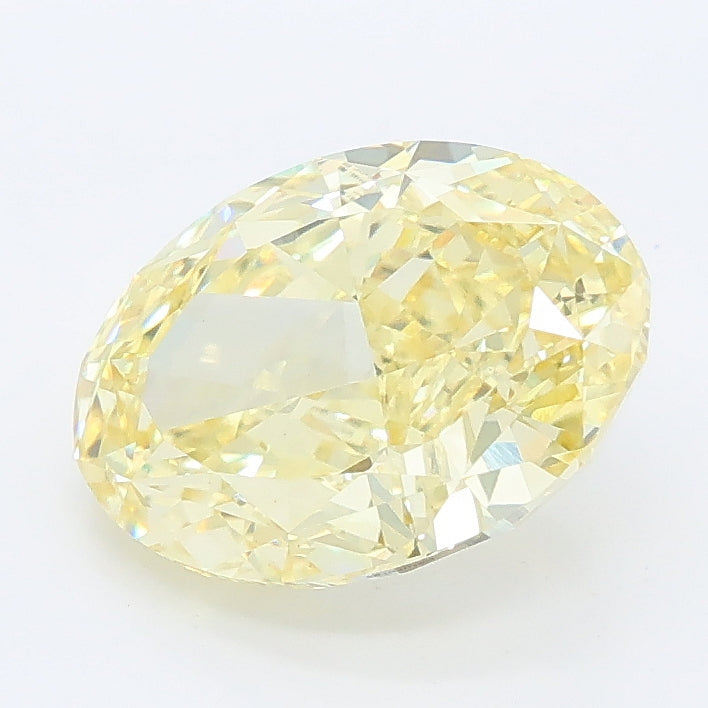 2.73 carat fancy intense yellow oval lab grown diamond VVS2 clarity