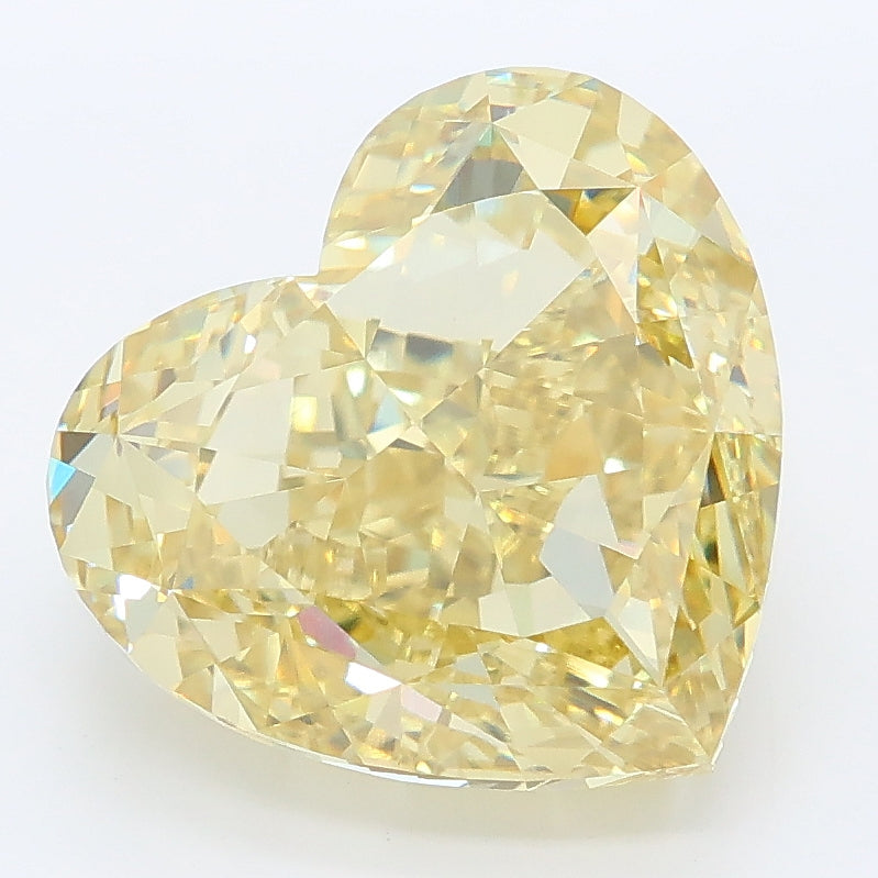 6.09 carat fancy yellow heart lab grown diamond VVS2 clarity