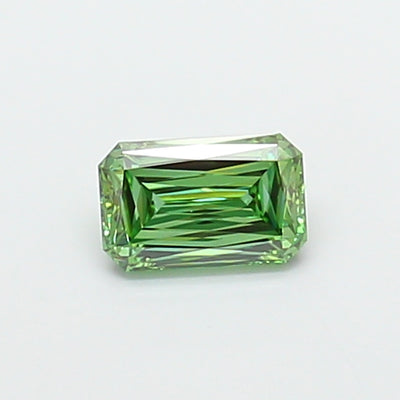 1.26 carat fancy vivid green radiant lab grown diamond VS1 clarity