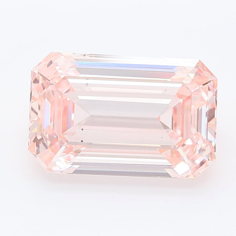 3.01 carat fancy intense pink emerald lab grown diamond VS1 clarity