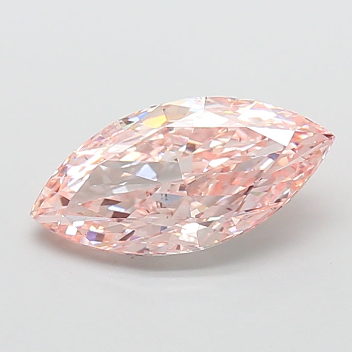 3.01 carat fancy intense pink marquise lab grown diamond VS2 clarity