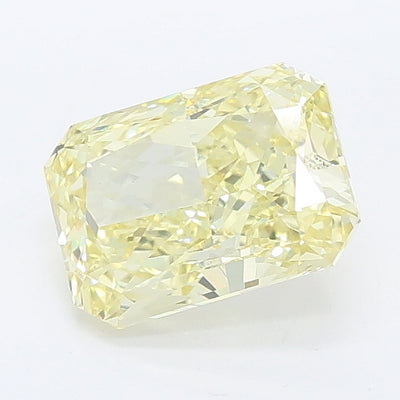 1.26 carat light yellow radiant lab grown diamond VS1 clarity