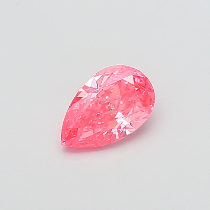 1.14 carat fancy vivid pink pear lab grown diamond VVS2 clarity