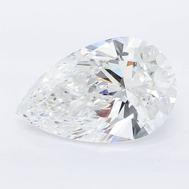 2.05 carat pear lab grown diamond D color VS1 clarity