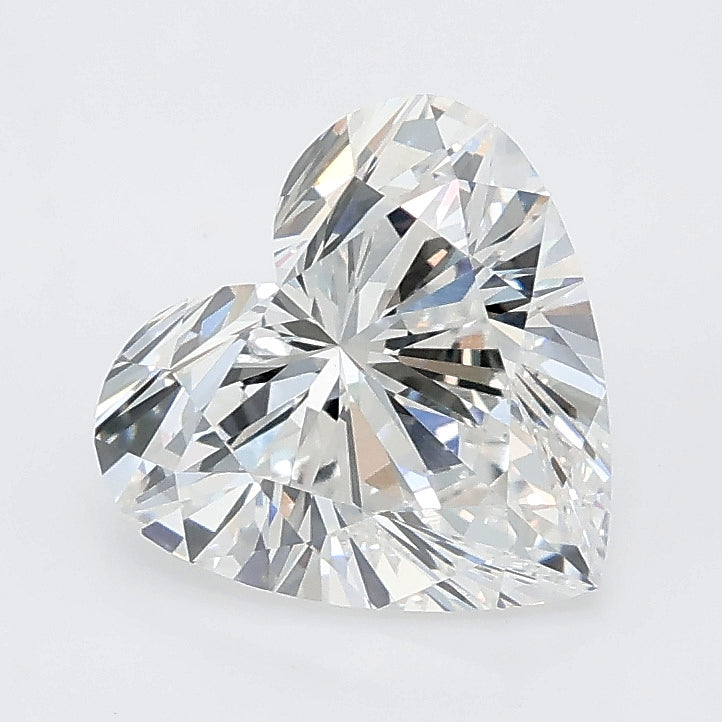 2.05 carat heart lab grown diamond E color VVS2 clarity