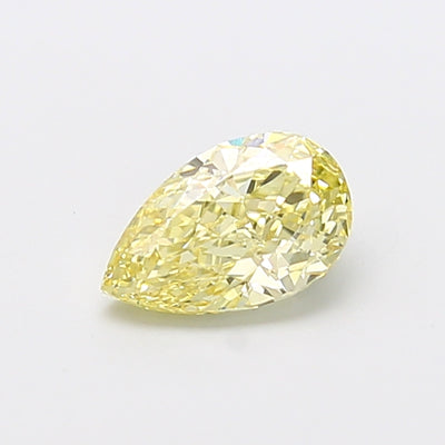 1.19 carat fancy yellow pear lab grown diamond VVS2 clarity