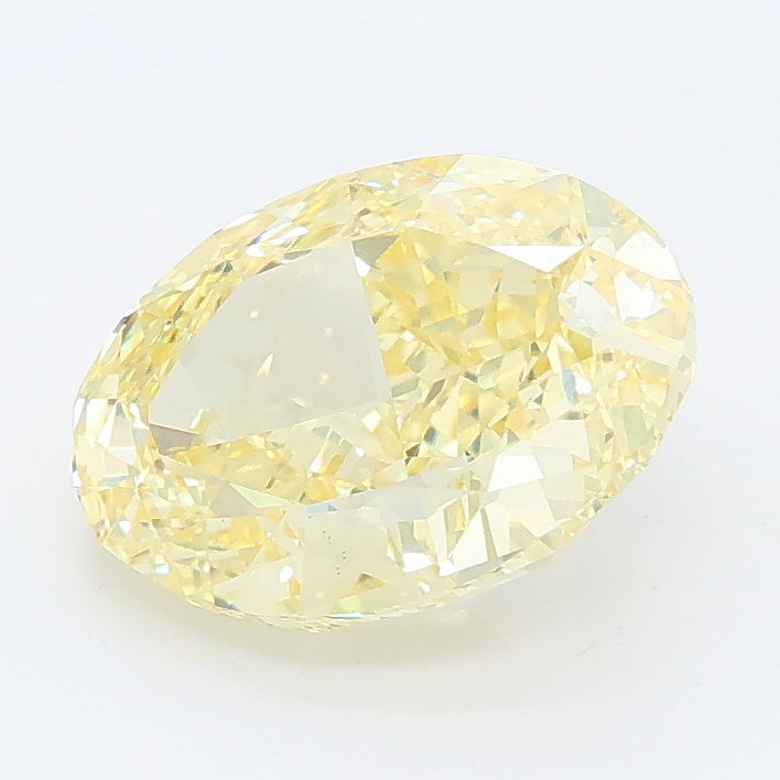 2.43 carat fancy yellow oval lab grown diamond VS1 clarity