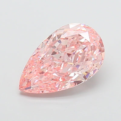 3.10 carat fancy vivid pink pear lab grown diamond VS1 clarity