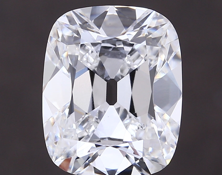 7.05 carat old mine cushion lab grown diamond E color VVS2 clarity