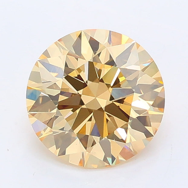 1.51 carat fancy yellow round lab grown diamond VS1 clarity