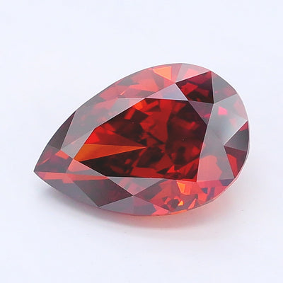 2.03 carat fancy deep orange pear lab grown diamond VVS2 clarity