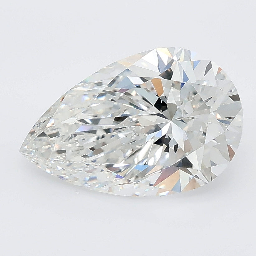 2.58 carat pear lab grown diamond E color VVS2 clarity