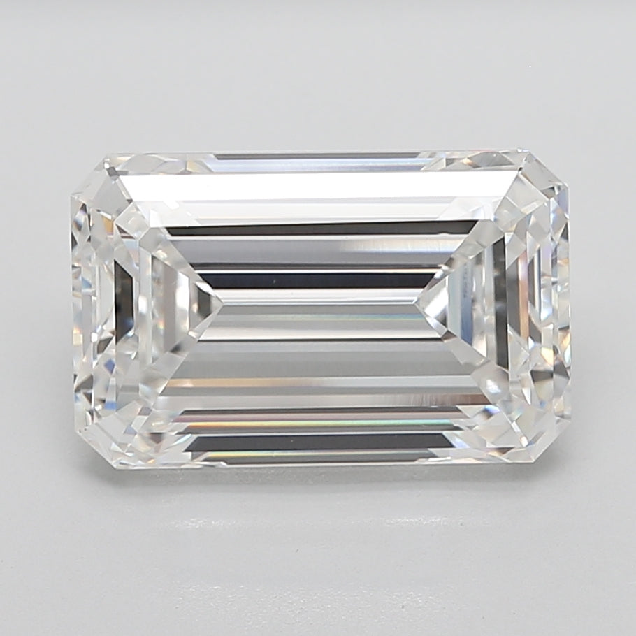 10.55 carat emerald lab grown diamond F color VVS2 clarity
