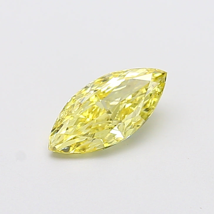 1.00 carat fancy intense yellow marquise lab grown diamond VS2 clarity