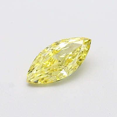 1.00 carat fancy intense yellow marquise lab grown diamond VS2 clarity