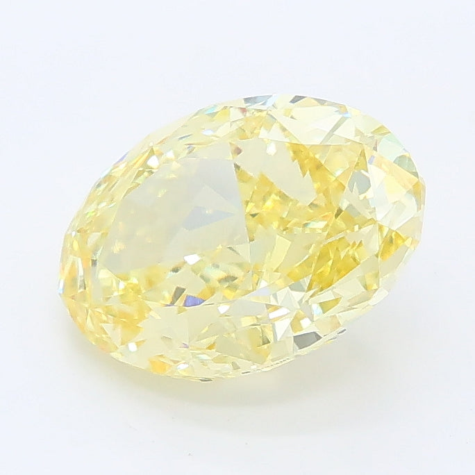 2.19 carat fancy intense yellow oval lab grown diamond VVS2 clarity