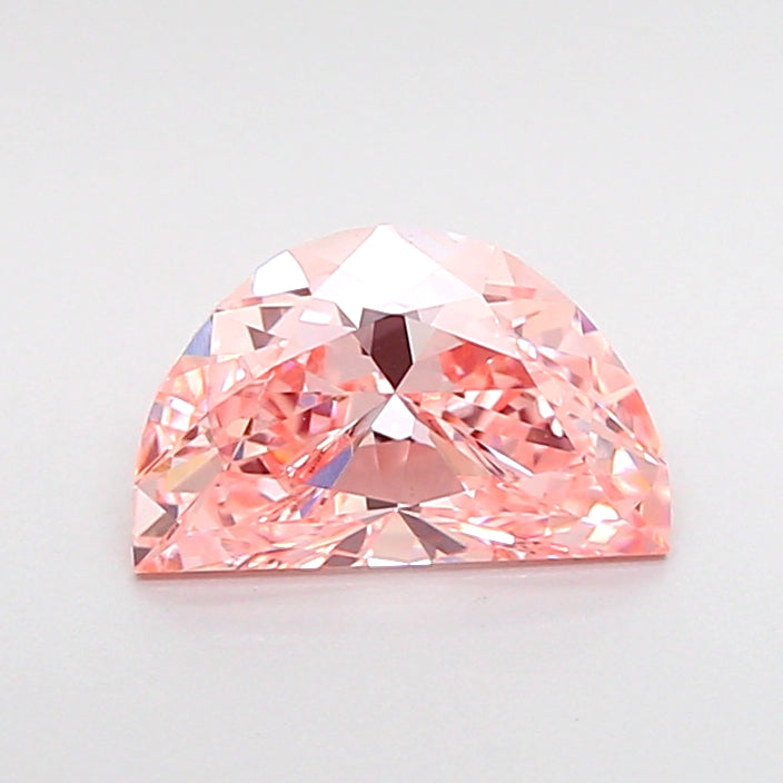 1.02 carat fancy intense pink half moon lab grown diamond VVS2 clarity