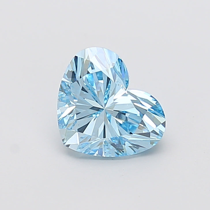 2.00 carat fancy vivid blue heart lab grown diamond VS1 clarity