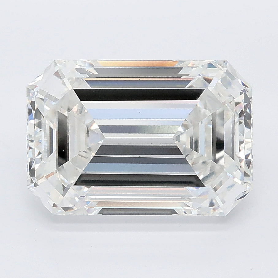5.02 carat emerald lab grown diamond E color VS2 clarity