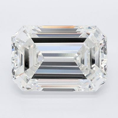 5.02 carat emerald lab grown diamond E color VS2 clarity