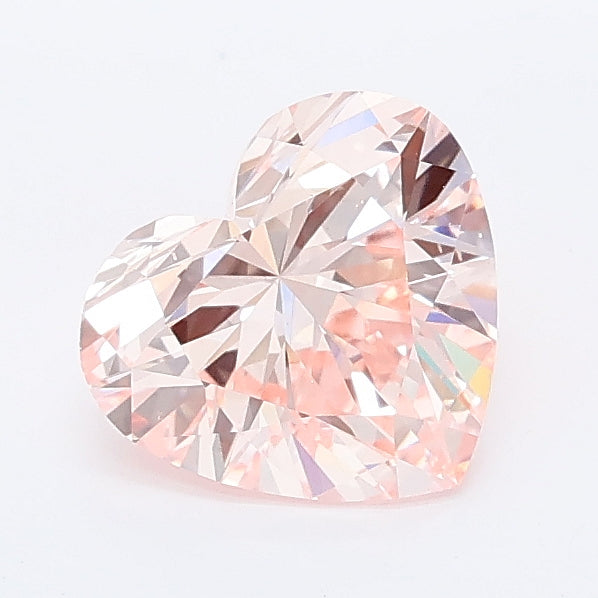 1.08 carat fancy intense pink heart lab grown diamond VVS2 clarity