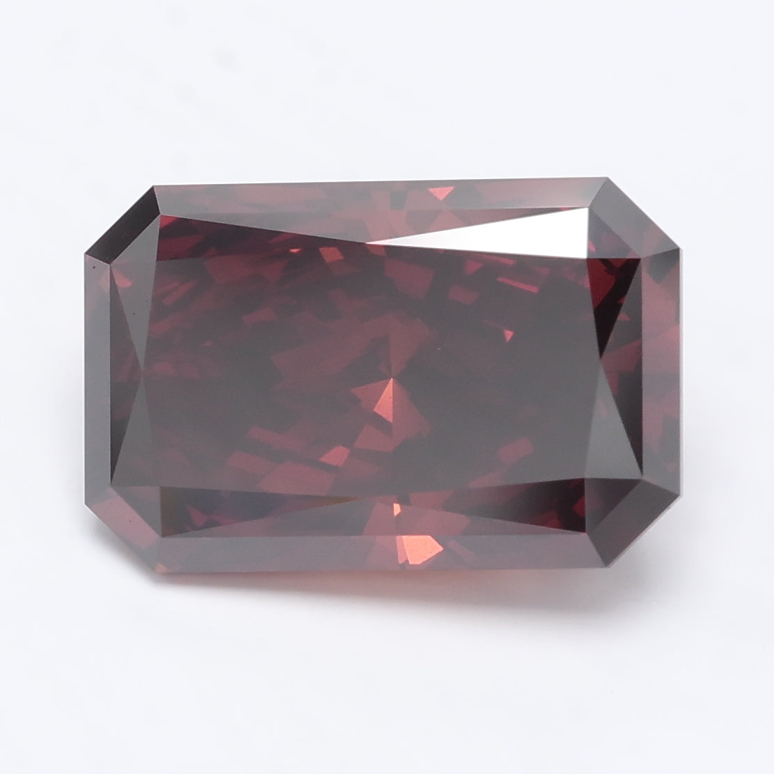 5.62 carat fancy orangy brown radiant lab grown diamond SI1 clarity