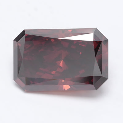 5.62 carat fancy orangy brown radiant lab grown diamond SI1 clarity