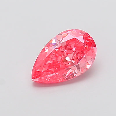 1.08 carat fancy vivid pink pear lab grown diamond VS1 clarity