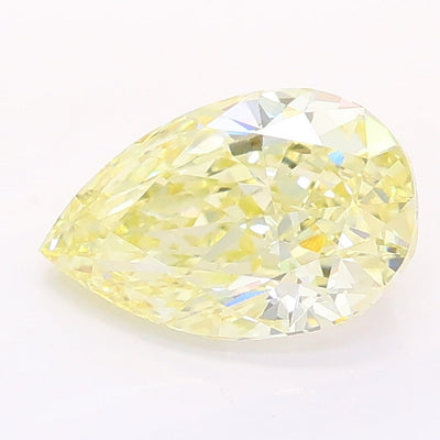 1.50 carat fancy light yellow pear lab grown diamond VVS2 clarity