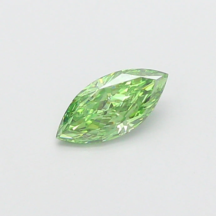 0.55 carat fancy vivid green marquise lab grown diamond VVS2 clarity