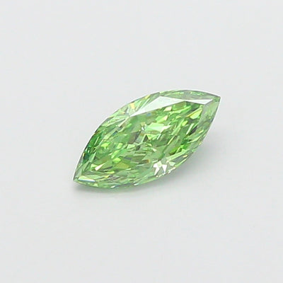 0.55 carat fancy vivid green marquise lab grown diamond VVS2 clarity