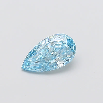 1.02 carat fancy vivid blue pear lab grown diamond SI1 clarity